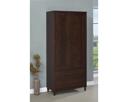 Coaster - 2-Door Tall Accent Cabinet in Rustic Tobacco