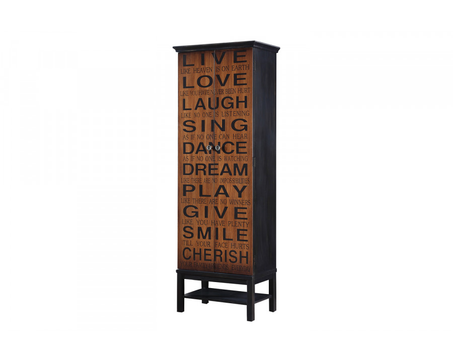 Coaster - 2-Door Accent Cabinet in Rich Brown/Black