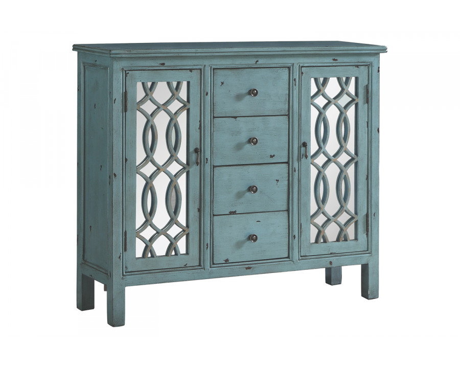 Coaster - 4-Drawer Accent Cabinet in Antique Blue