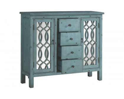 Coaster - 4-Drawer Accent Cabinet in Antique Blue