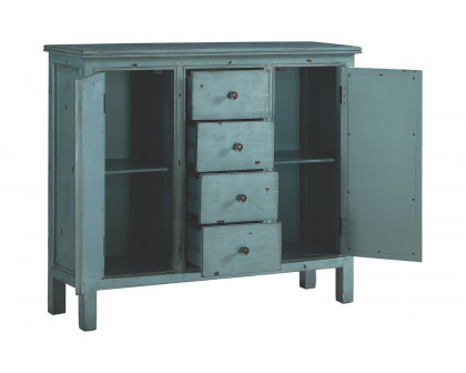 Coaster - 4-Drawer Accent Cabinet in Antique Blue