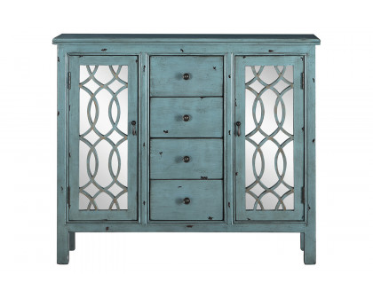 Coaster - 4-Drawer Accent Cabinet in Antique Blue