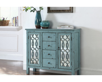 Coaster - 4-Drawer Accent Cabinet in Antique Blue