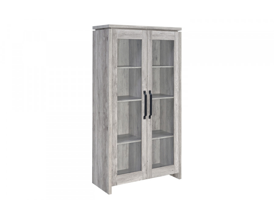 Coaster - 2-Door Tall Cabinet in Gray Driftwood