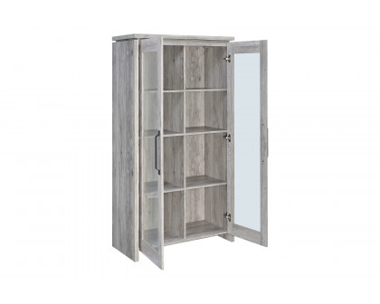 Coaster - 2-Door Tall Cabinet in Gray Driftwood