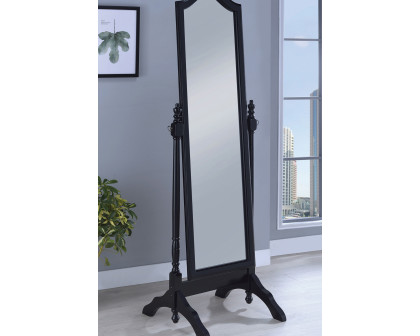 Coaster Rectangular Cheval Mirror with Arched Top - Black