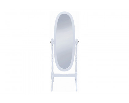 Coaster Oval Cheval Mirror - White