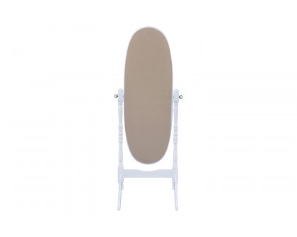 Coaster Oval Cheval Mirror - White