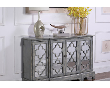 Coaster - 4-Door Accent Cabinet in Gray