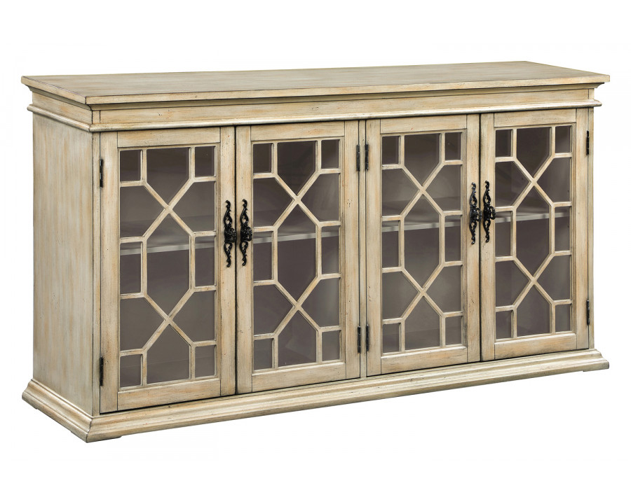 Coaster - Glass Door Accent Cabinet in Light Honey