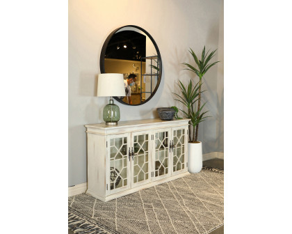 Coaster - Glass Door Accent Cabinet in Light Honey