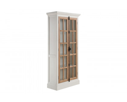 Coaster - 2-Door Tall Cabinet in Antique White/Brown