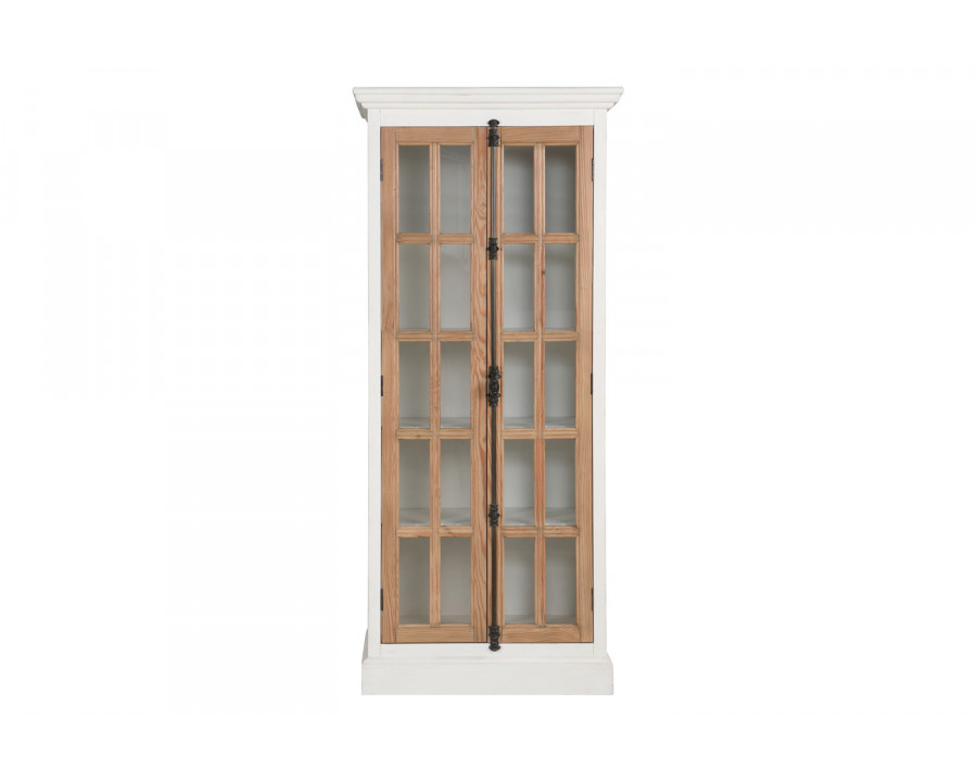 Coaster - 2-Door Tall Cabinet in Antique White/Brown