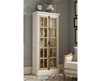 Coaster - 2-Door Tall Cabinet in Antique White/Brown