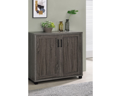 Coaster - Wooden 2-Door Accent Cabinet in Weathered Gray