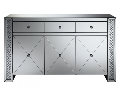 Coaster - Fueyes 3-Drawer Accent Cabinet in Silver