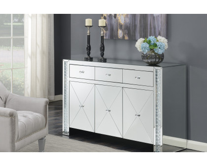 Coaster - Fueyes 3-Drawer Accent Cabinet in Silver