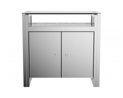 Coaster - 2-Door Accent Cabinet in Clear Mirror/Silver