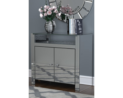 Coaster - 2-Door Accent Cabinet in Clear Mirror/Silver