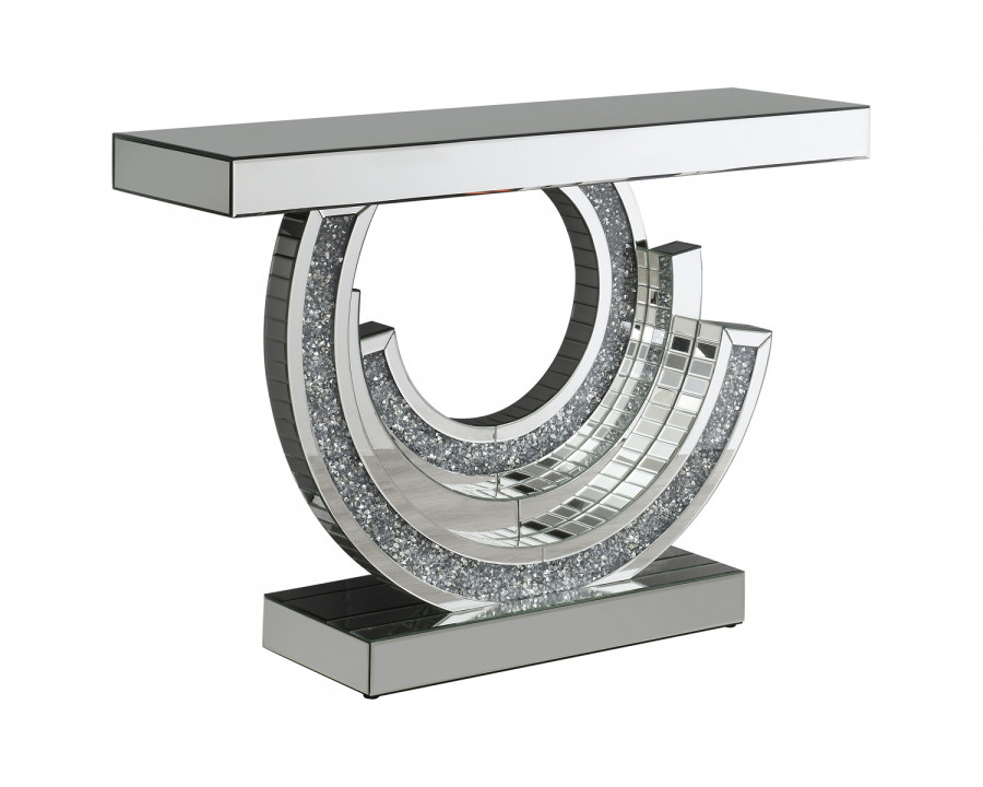 Coaster - Multi-Dimensional Console Table in Silver