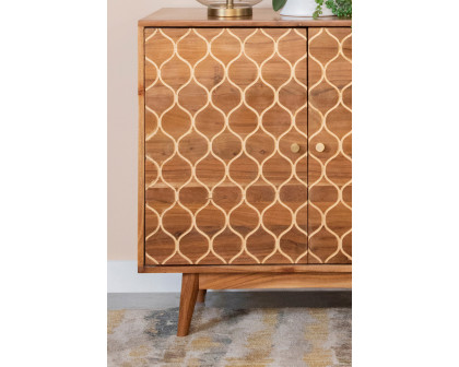 Coaster - Rectangular 3-Door Accent Cabinet in Natural