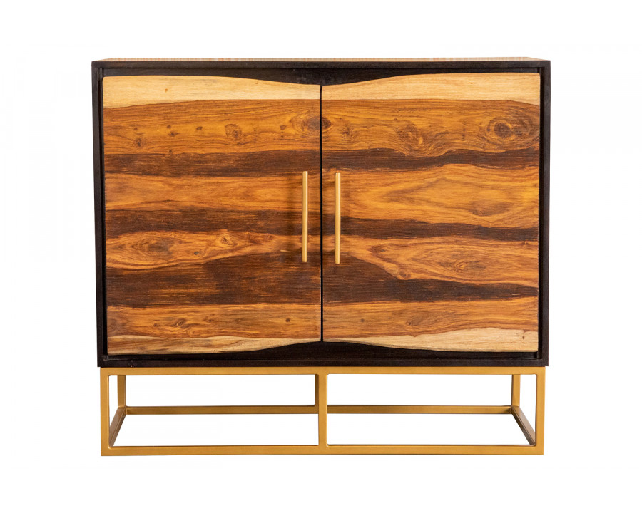 Coaster - 2-Door Accent Cabinet in Black Walnut/Gold