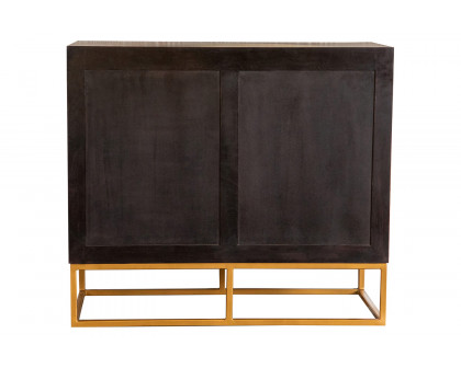 Coaster - 2-Door Accent Cabinet in Black Walnut/Gold