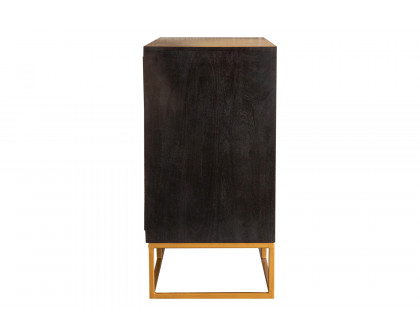 Coaster - 2-Door Accent Cabinet in Black Walnut/Gold