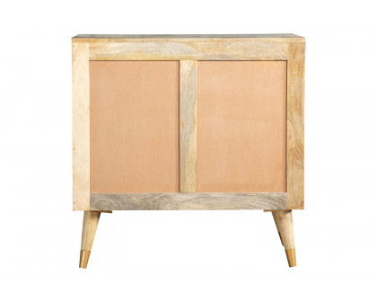 Coaster - Checkered Pattern 2-Door Accent Cabinet in Natural