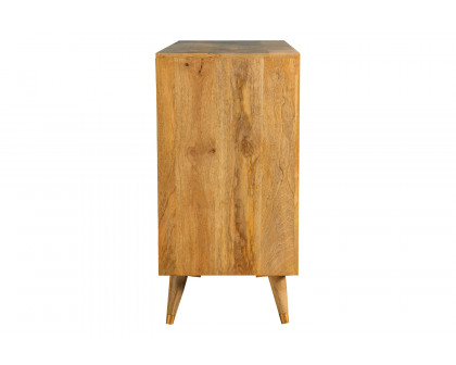 Coaster - Checkered Pattern 3-Door Accent Cabinet in Natural