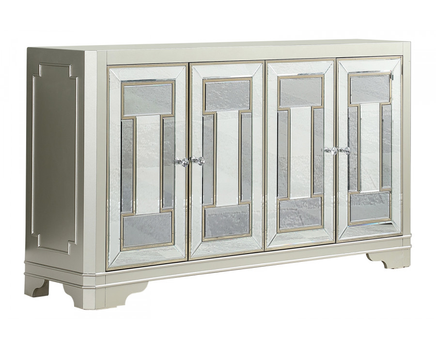 Coaster - 4-Door Accent Cabinet in Smoke/Champagne