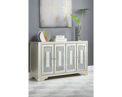 Coaster - 4-Door Accent Cabinet in Smoke/Champagne