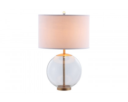 Coaster - Drum Shade Table Lamp With Glass Base in White