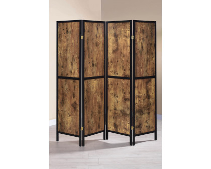 Coaster 4-Panel Folding Screen - Antique Nutmeg/Black