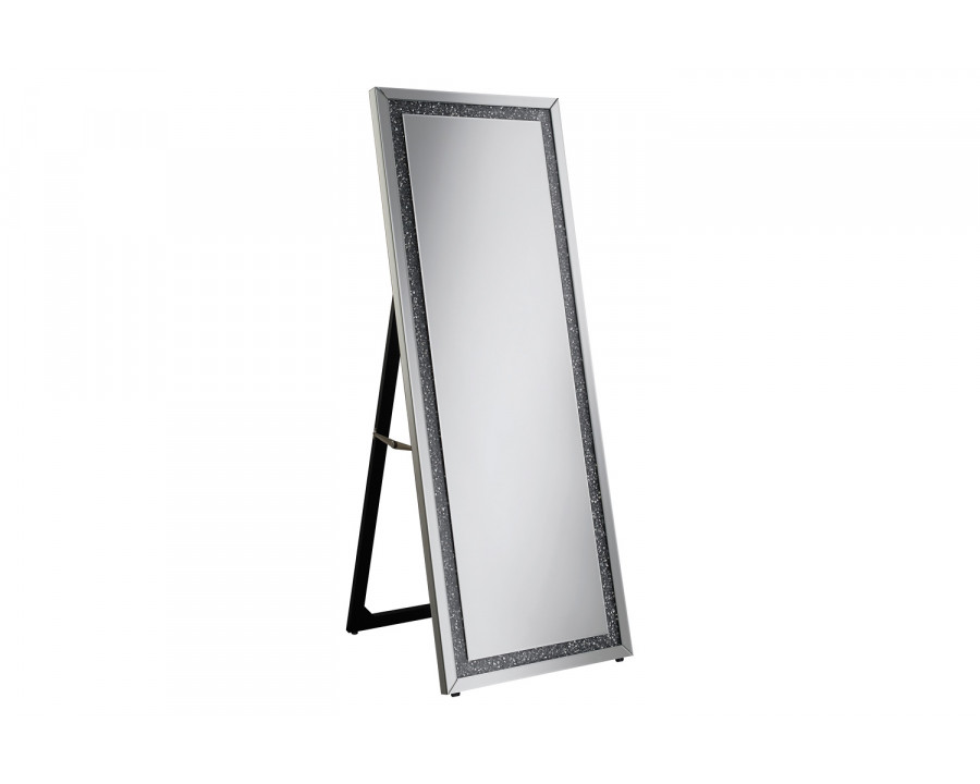 Coaster - Rectangular Cheval Floor Mirror in Silver