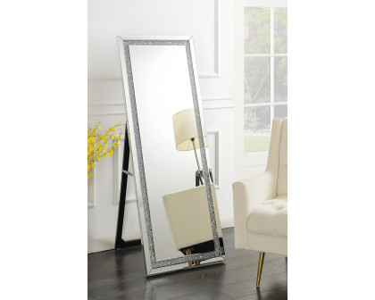 Coaster - Rectangular Cheval Floor Mirror in Silver