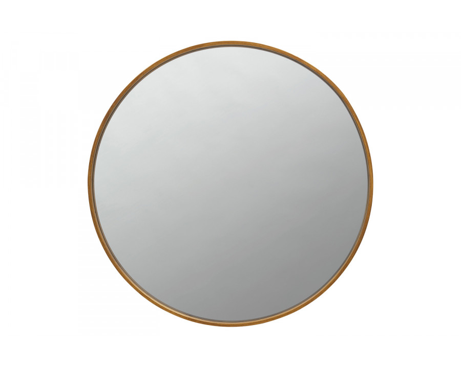 Coaster - Round Mirror in Brass