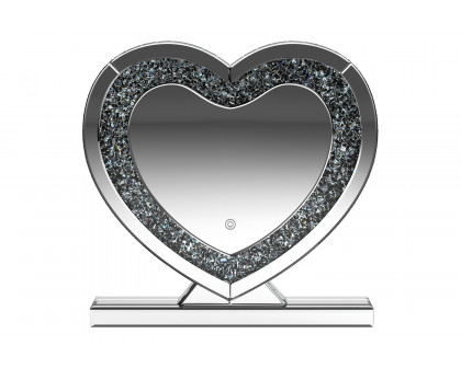 Coaster - Heart Shape Table Mirror in Silver