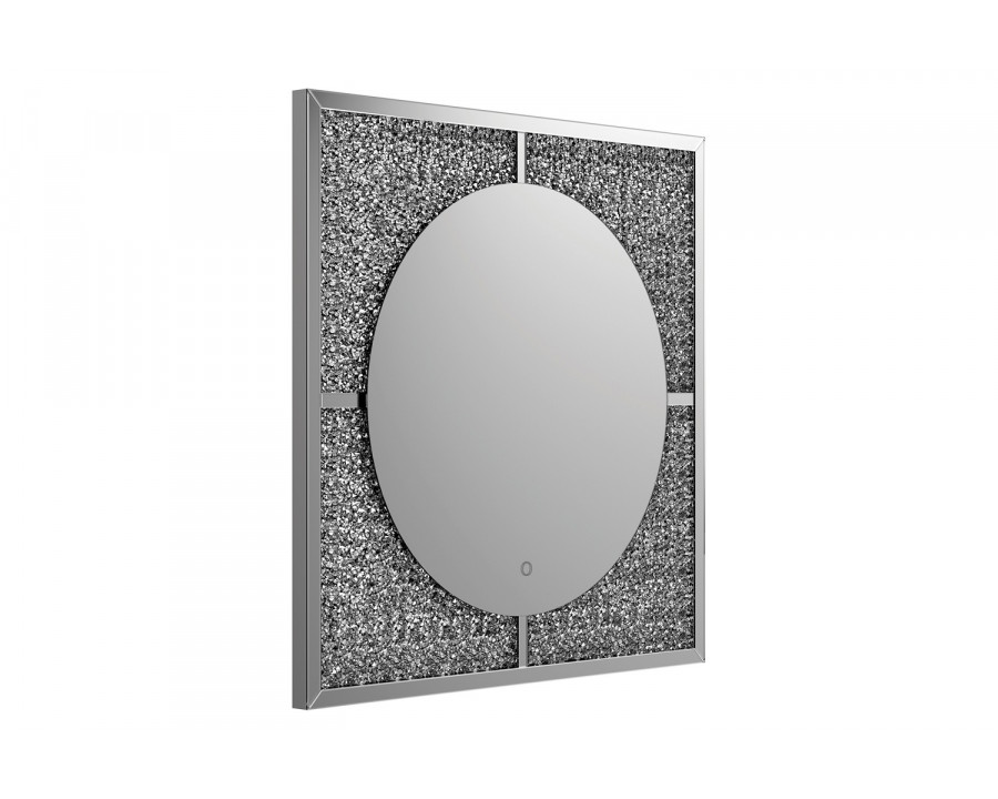 Coaster - Led Wall Mirror in Silver/Black