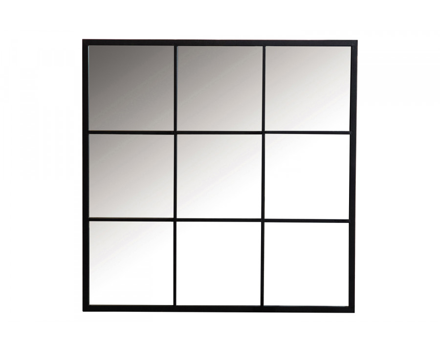 Coaster - Square Window Pane Wall Mirror in Black