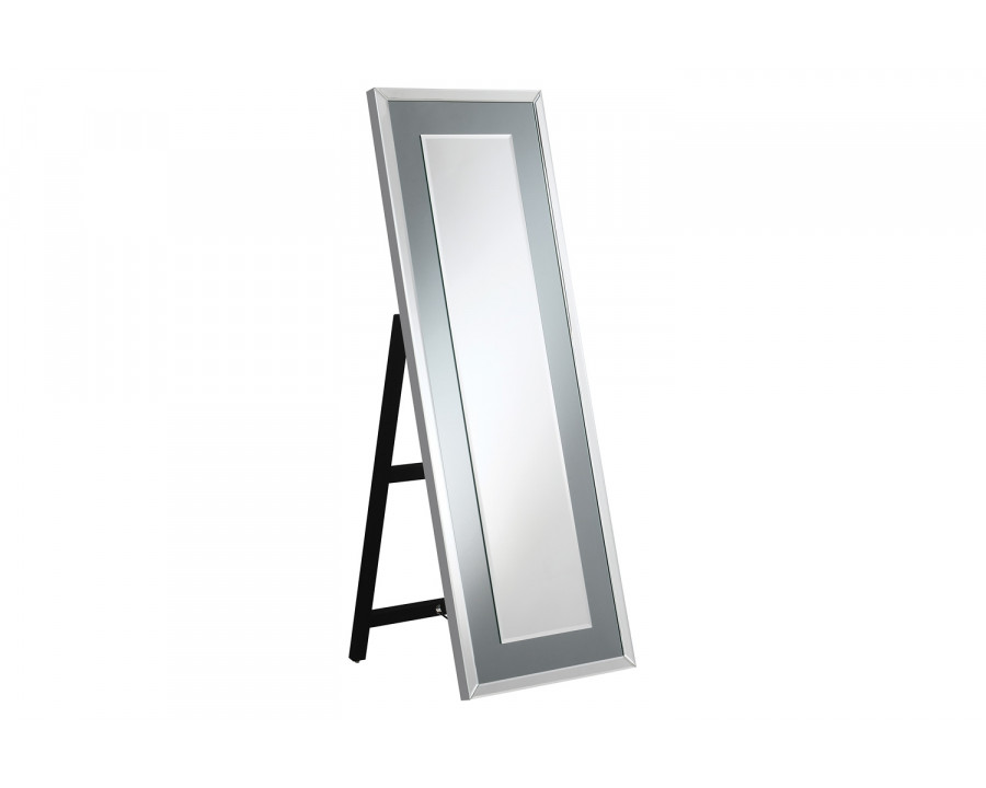 Coaster - Rectangular Cheval Mirror With Led Light in Silver