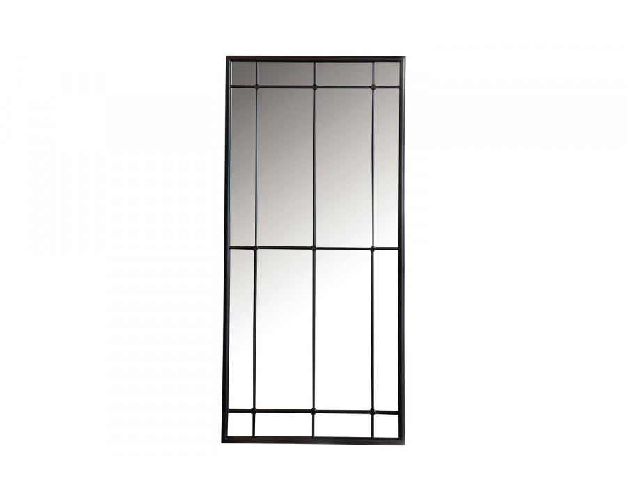 Coaster - Rectangular Window Pane Wall Mirror in Black