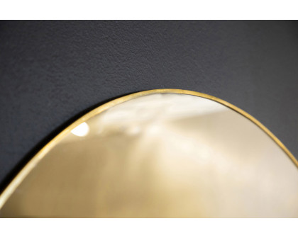 Coaster - Round Wall Mirror in Gold