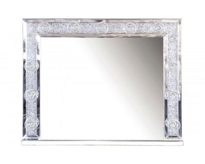 Coaster - Rectangular Table Mirror With Lighting in Silver