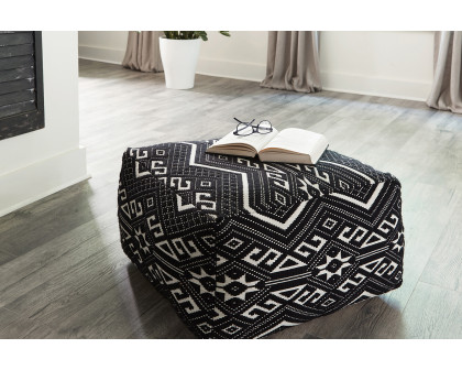 Coaster Accent Stool - Black/White