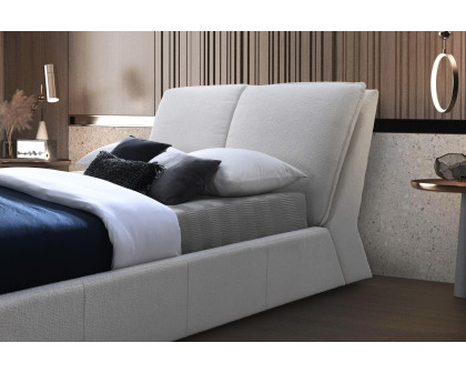 Contempo™ Bella Upholstered King Size Bed - Ivory, Fabric