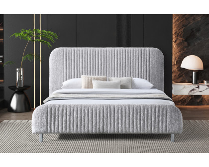 Contempo™ Eva Upholstered Queen Size Bed - Taupe, Fabric