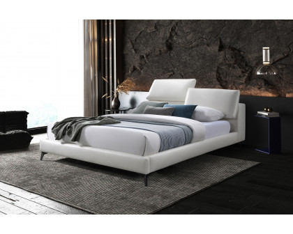 Contempo™ Luna Upholstered King Size Bed - Frost, Polyurethane