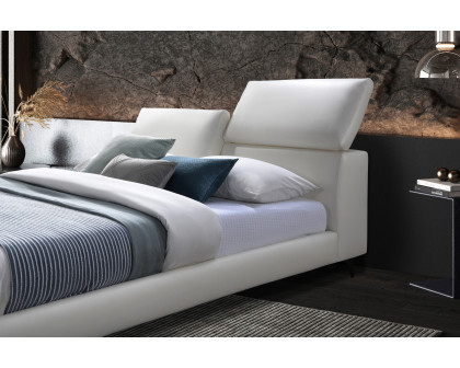 Contempo™ Luna Upholstered King Size Bed - Frost, Polyurethane