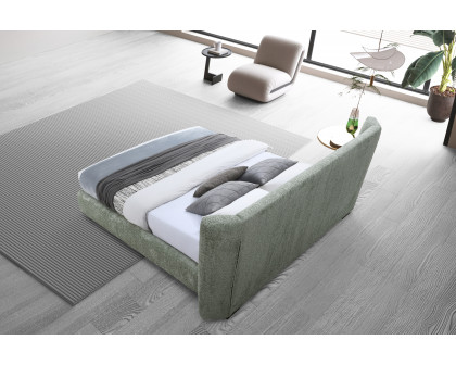 Contempo™ Martina Upholstered King Size Storage Bed - Ivory, Fabric